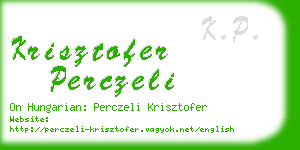 krisztofer perczeli business card